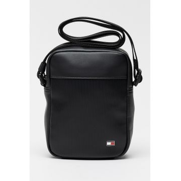 Geanta crossbody de piele ecologica Flag Mini - Negru