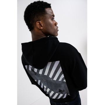 Hanorac cu imprimeu pe partea din spate Doland - Negru/Gri