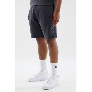 Pantalomi scurti din bumbac cu logo brodat - Negru stins