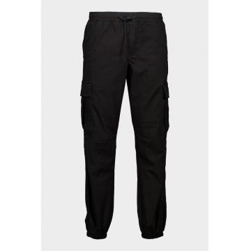 Pantaloni cargo cu croiala conica - Negru