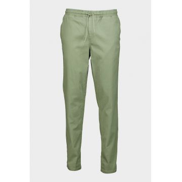 Pantaloni din amestec de bumbac organic - Verde fistic