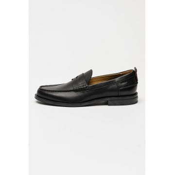 Pantofi loafer din piele cu detaliu logo Varian - Negru
