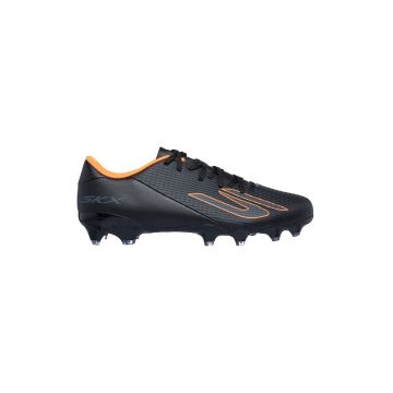 Pantofi low-cut cu crampoane pentru fotbal SKX_2 Academy - Negru/Portocaliu mandarina