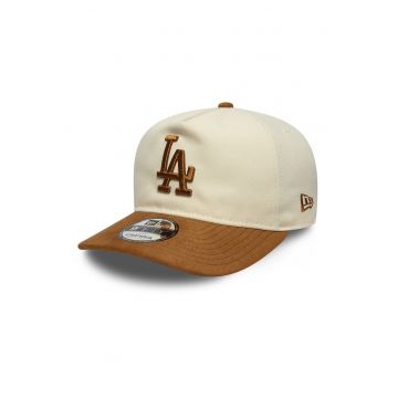 Sapca baseball cu cozoroc din piele intorsa sintetica 9Fifty LA Dodgers - Caramel/Bej deschis