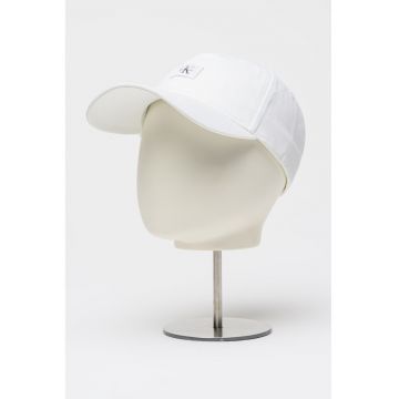 Sapca baseball de bumbac cu logo - Alb optic