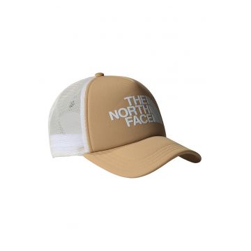 Sapca trucker cu imprimeu logo contrastant - Alb/Bej