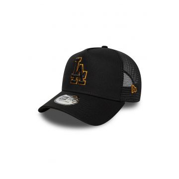 Sapca trucker cu logo Outline Ef - Negru/Portocaliu