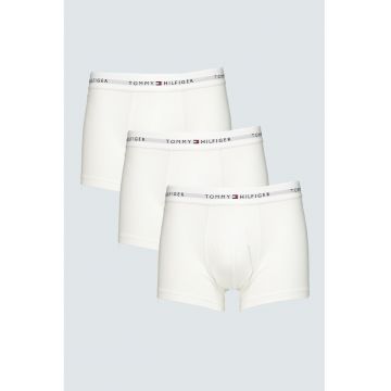 Set de boxeri cu banda logo in talie - 3 perechi - Alb/Gri deschis