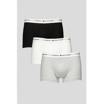 Set de boxeri cu banda logo in talie - 3 perechi - Alb/Negru/Gri deschis