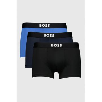 Set de boxeri cu banda logo in talie - 3 perechi - Albastru/Negru