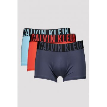 Set de boxeri cu banda logo in talie - 3 perechi - Coral/Albastru prafuit/Albastru lavanda