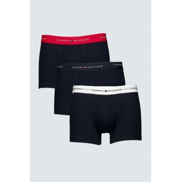 Set de boxeri cu banda logo in talie - 3 perechi - Rosu/Alb/Albastru ultramarin