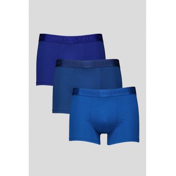Set de boxeri din amestec de modal cu banda logo in talie - 3 perechi - Albastru royal/Albastru indigo/Bleumarin