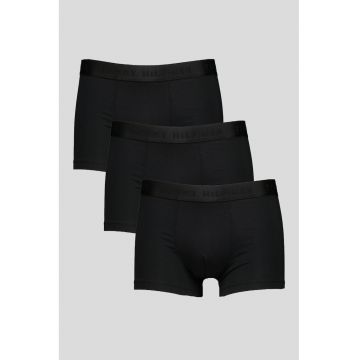 Set de boxeri din amestec de modal cu banda logo in talie - 3 perechi - Negru