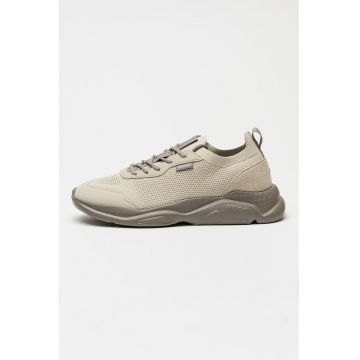 Tenisi tricotati cu talpa wedge Leon - Maro nisip