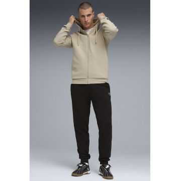 Trening cu fermoar si buzunare laterale - Negru/Maro nisip