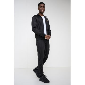 Trening cu fermoar si guler mediu - Negru