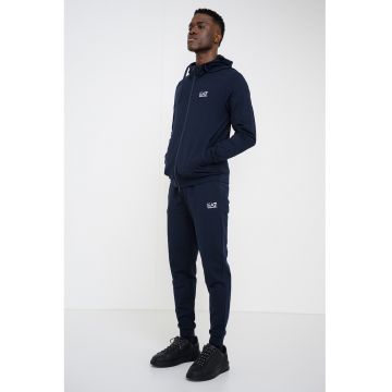 Trening slim fit cu talie elastica - Albastru ultramarin