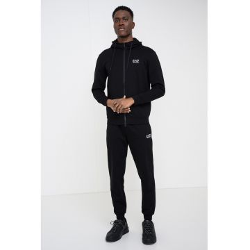 Trening slim fit cu talie elastica - Negru stins