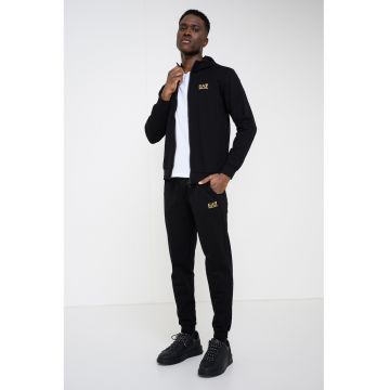 Trening slim fit cu talie elastica - Negru