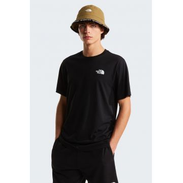 Tricou cu decolteu la baza gatului Mountain Sketch - Negru/Alb murdar