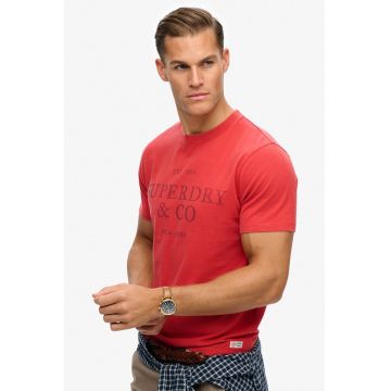 Tricou cu imprimeu logo - Coral