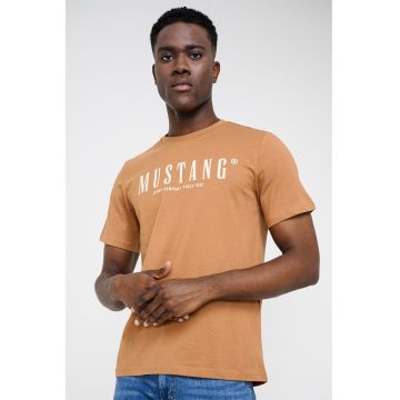 Tricou cu logo Austin - Alb/Maro