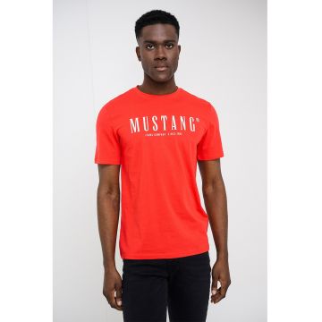 Tricou cu logo Austin - Alb/Rosu capsuna