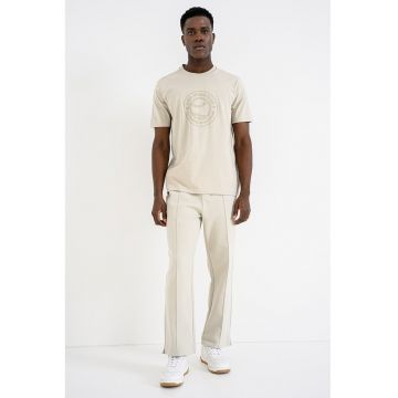 Tricou cu logo Join - Bej