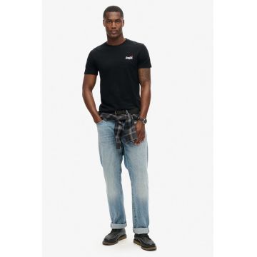 Tricou din bumbac cu logo - Negru