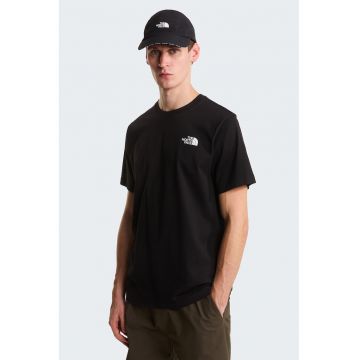 Tricou din bumbac North Faces - Alb/Negru/Albastru royal