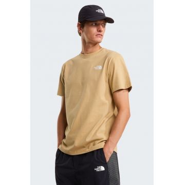 Tricou din bumbac North Faces - Alb/Portocaliu pal/Verde feriga