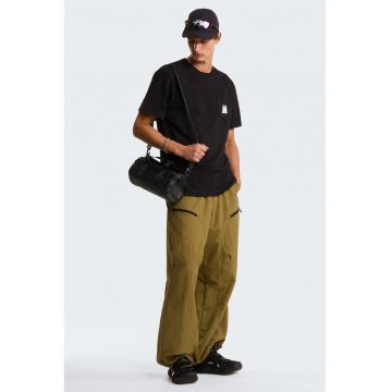 Tricou lejer din bumbac Mountain - Albastru lavanda/Negru stins/Verde aquamarin