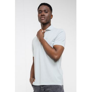 Tricou polo de bumbac pique Prime - Verde/Verde pal