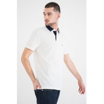 Tricou polo regular fit - Alb