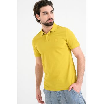 Tricou polo slim fit Passenger - Galben sofran