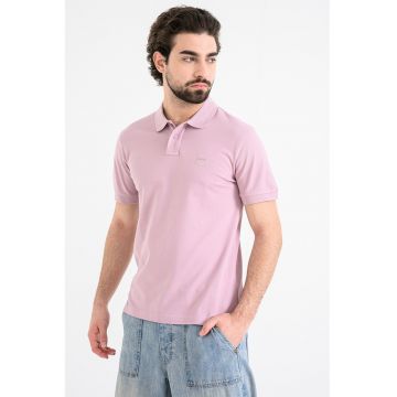 Tricou polo slim fit Passenger - Roz prafuit