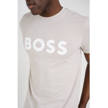 Tricou regular fit cu imprimeu logo cauciucat Thinking