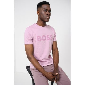 Tricou regular fit cu imprimeu logo cauciucat Thinking