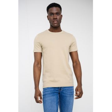 Tricou slim fit - Bej inchis