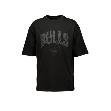 Tricou supradimensionat Chicago Bulls NBA - Negru/Gri carbune