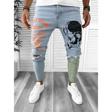 Blugi barbati conici CU MIC DEFECT DEF0035  M3-2.1