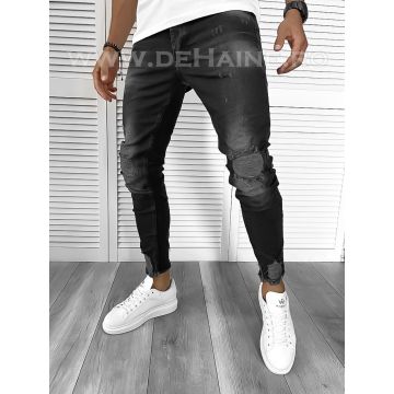 Blugi barbati conici negri B9483  M3-2.1