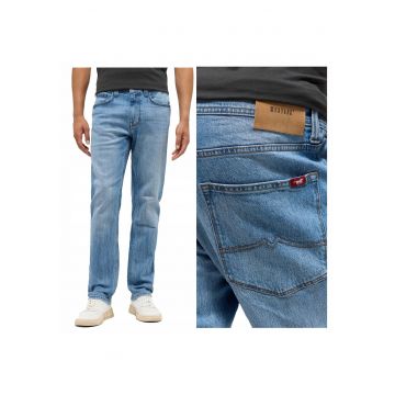 Blugi Barbati -  Orlando Slim - Slim Fit - Talie Medie - Fermoar - Lungi - 5 Buzunare - Bumbac - Albastru - Albastru