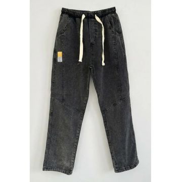 Blugi largi barbati -  bumbac/elastan - gri carbune