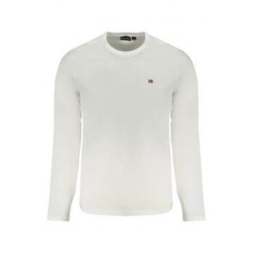 Bluza barbati - cu logo brodat - Regular fit - - Alb