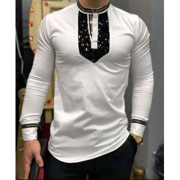 Camasa barbati alba slim fit pentru evenimente CU MIC DEFECT DEF6129 P20-4.2