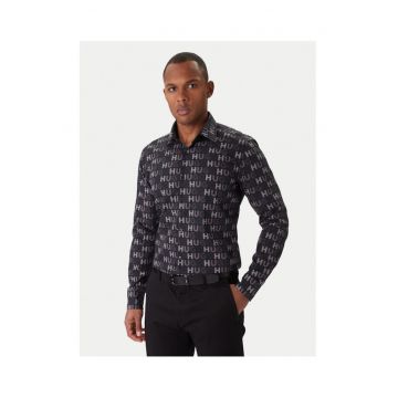 Camasa barbati  neagra - din material de calitate