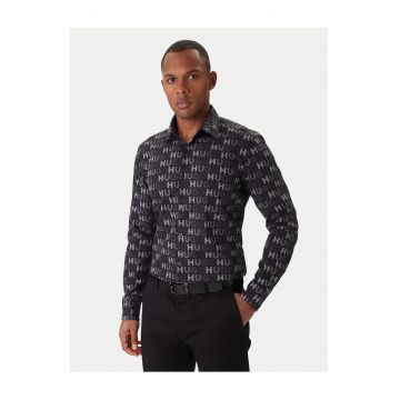 Camasa barbati  neagra - din material de calitate