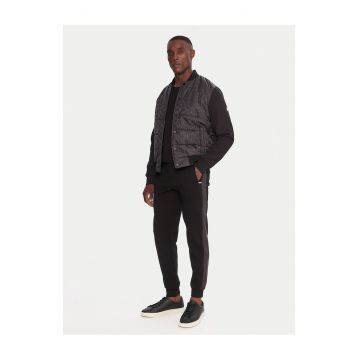 Geaca bomber barbati  negru - bumbac